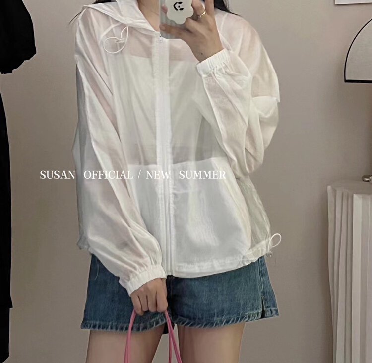 [Susan] simple, breathable and comfortable sunscreen shirt 19155\lsw