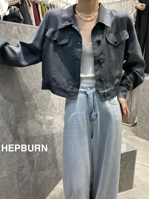 [Hepburn] high quality Tencel short shirt 3736\l