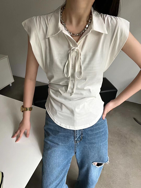 [jvv sister] Polo neck strap sleeveless vest / sling 82360\zxl