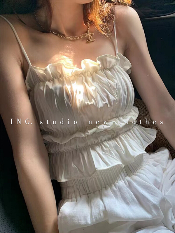 [ing] solid color simple versatile vest / sling ing-9082\hbx