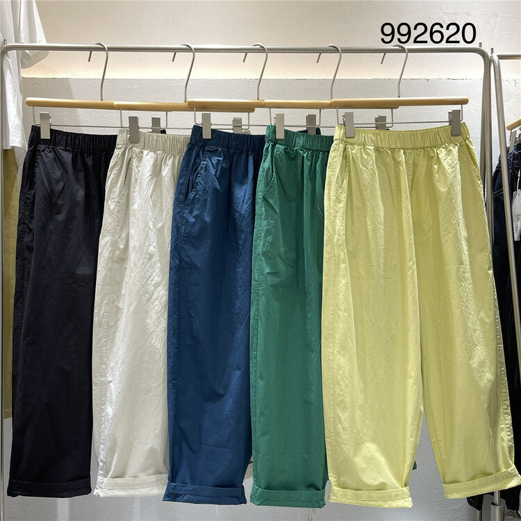 [twenty printed wood] versatile elastic waist clean casual pants 992620\l