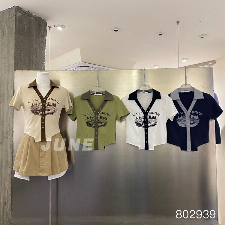 [June] retro Spice Girls' versatile short sleeve T-shirt 802939\xyy