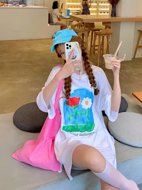 [love] large small flower Cute short sleeve T-shirt a9135\wtt