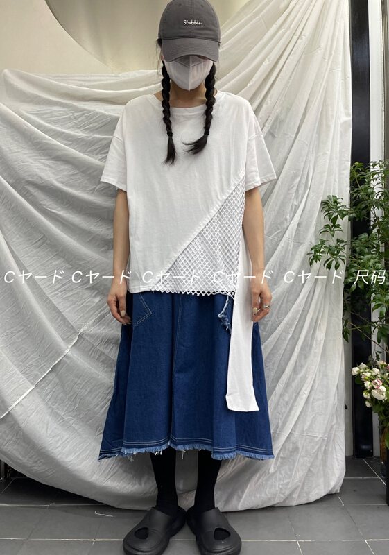 [size] fashion Retro Raw denim skirt 65115s\lsw