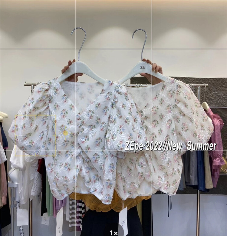 [Ze] fresh and simple floral shirt ys1-8223\ll