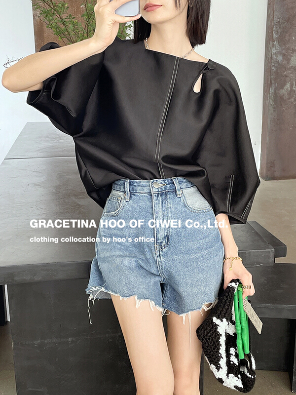 [gracetina Hoo] niche high waist A-line jeans n186\cqw