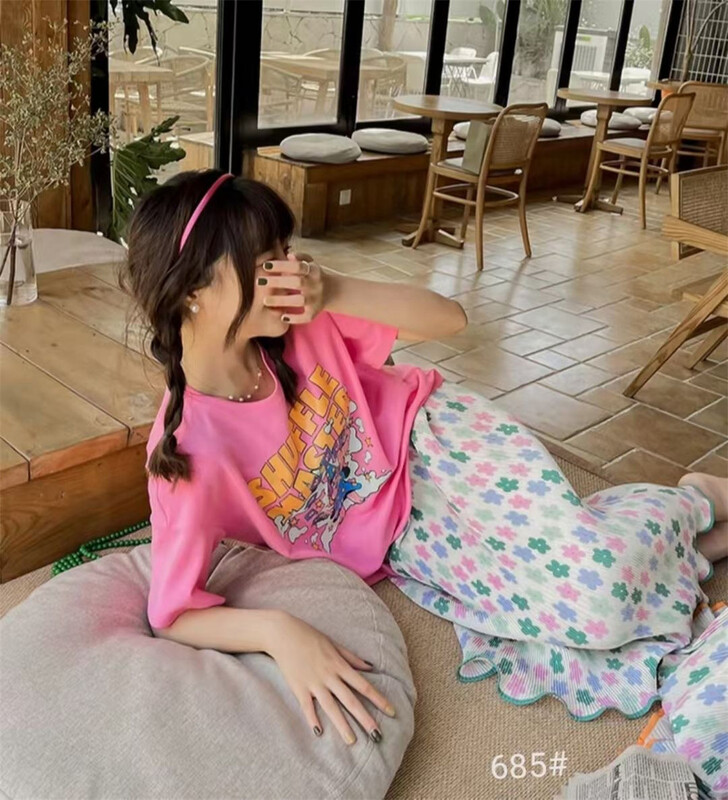 In early summer! [Shangpin Wanqian] small fresh floral pleated skirt ys1-685\hjy