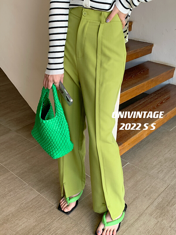 New year in early spring! [onivinage oni] high waist casual split trousers ol222p4345\zxl