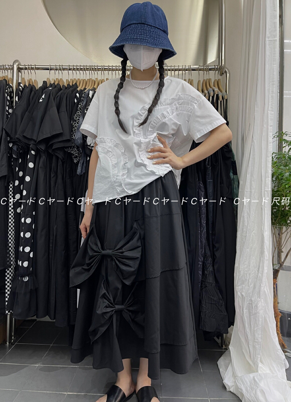 [size] exaggerated large bow pleated skirt 65882\lsw