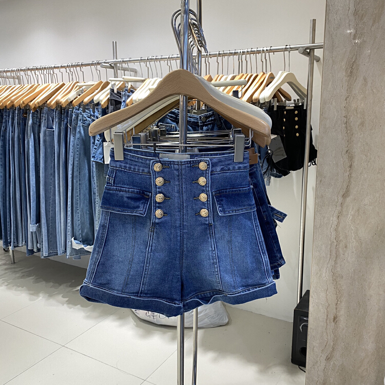 In early summer! [by flow] high waist and thin versatile denim shorts w307\xyy