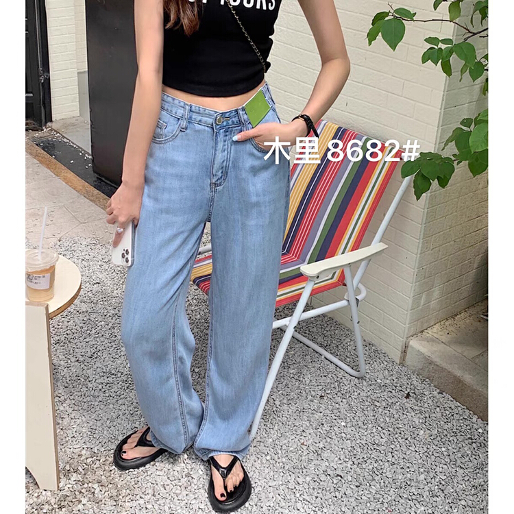 [jiajiatmmt Muli] comfortable and versatile wide leg jeans j8682\l