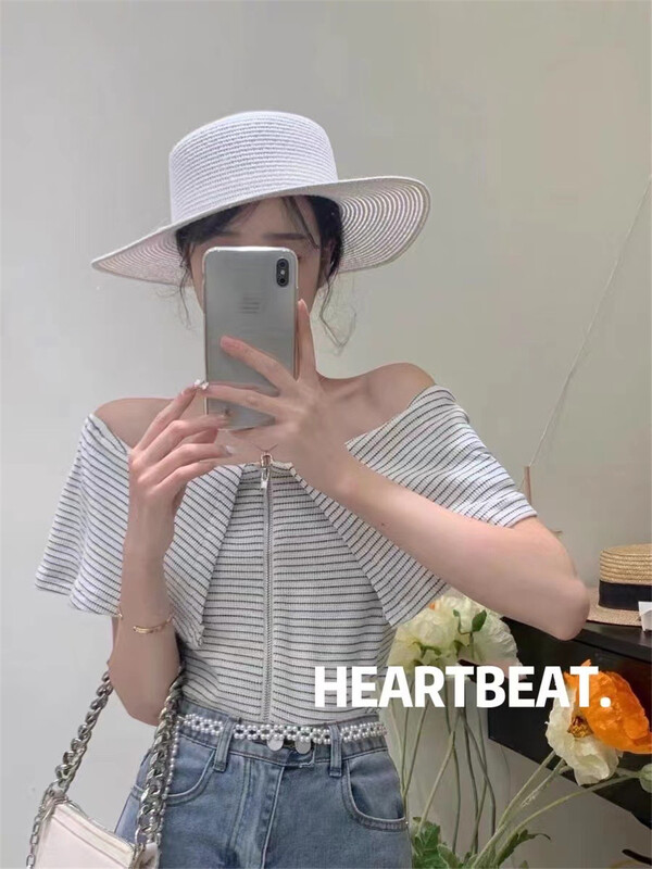 [hearteat] fashion stripe commuter versatile shirt 547\l