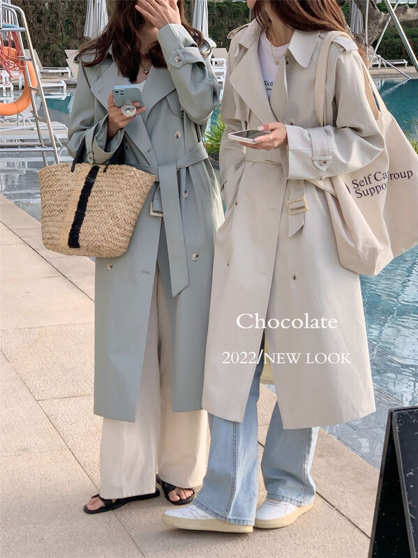 New year in early spring! [chocolate] double breasted comfortable classic windbreaker (with cuff) (without belt) ys2-20001\l
