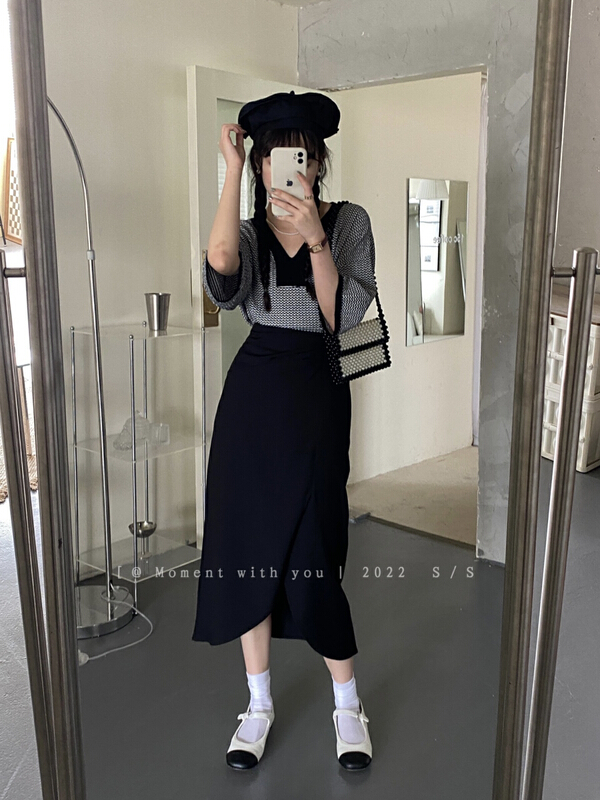 [event with you] Korean version irregular and versatile skirt t0296-j\lsw
