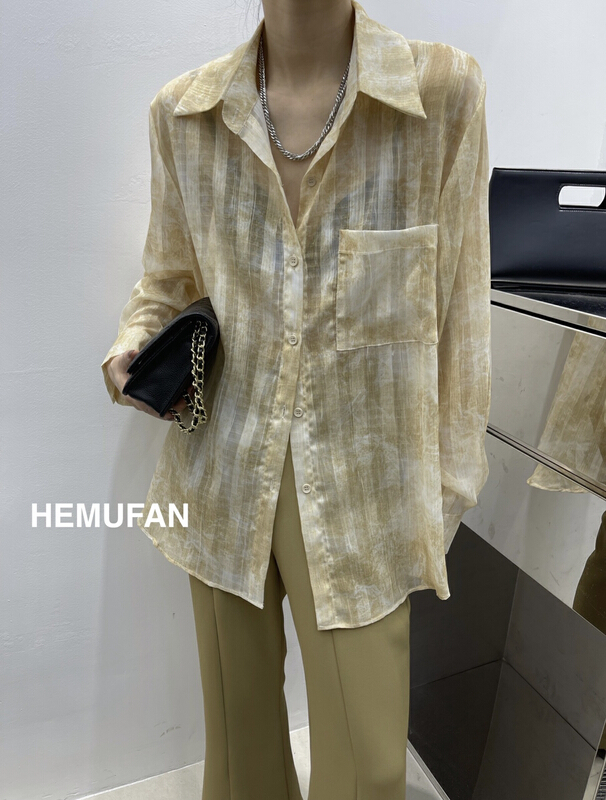 New year in early spring! [hemufan hemufan] single breasted fashion Korean shirt 3561\l