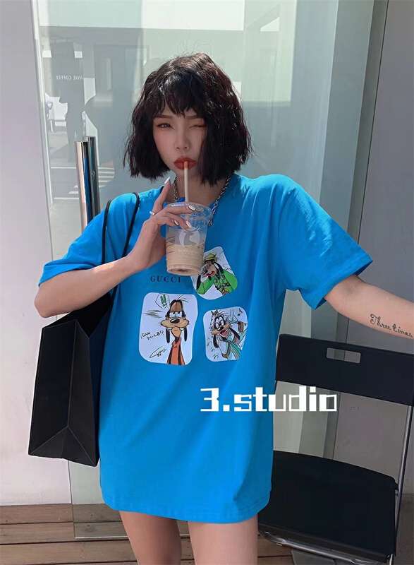 In early summer! [3.studio] Korean loose goofy printed short sleeve T-shirt ys1-22302\xyy