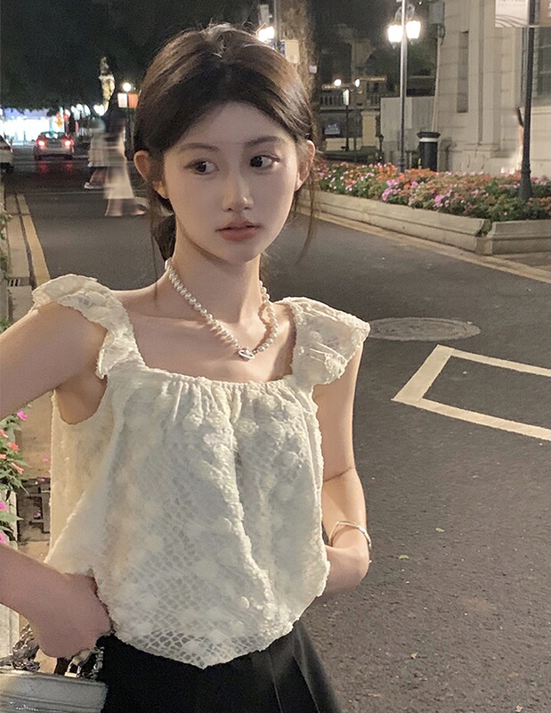 [savage] three dimensional Rose Lace stitched vest / sling e8368\wpl