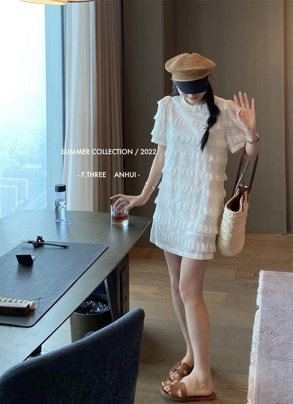 [f.three] gentle outer mesh inner copper ammonia fabric dress 95265\xj