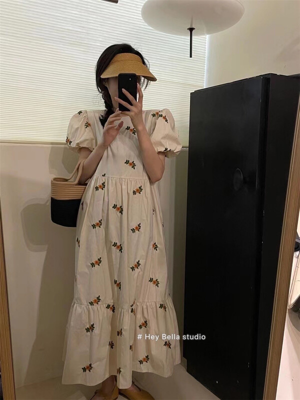 [hey Bella] embroidered comfortable Korean dress 2980\ll