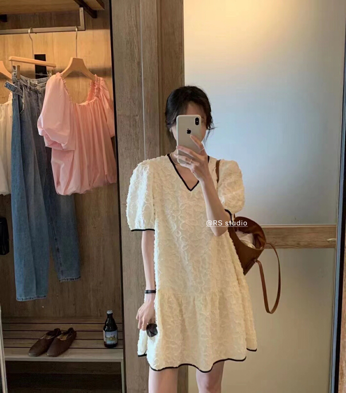 [RS] French retro V-neck dress rs2020\xyy