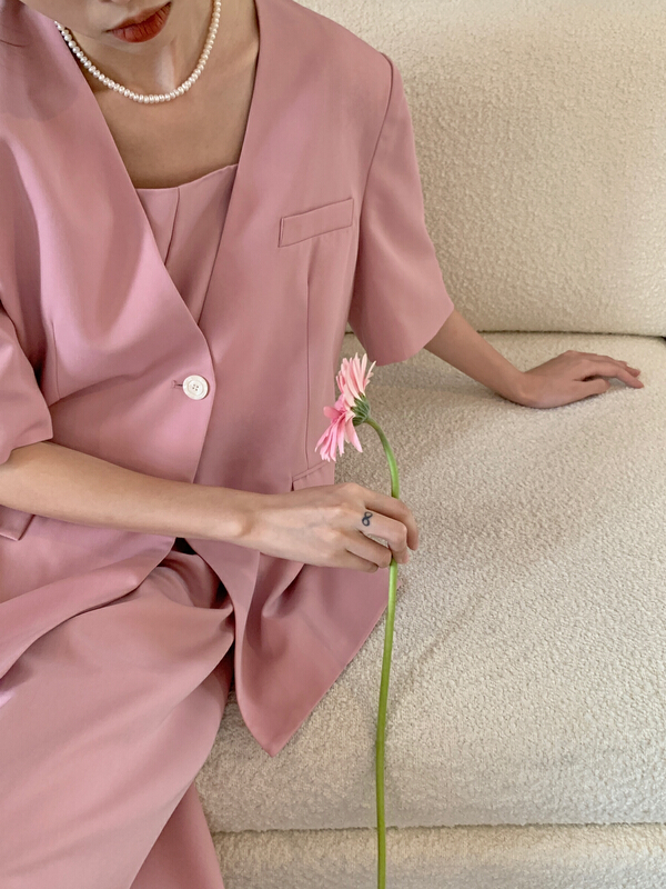 [new open] temperament buckle Korean loose suit jacket xw22836\zxx