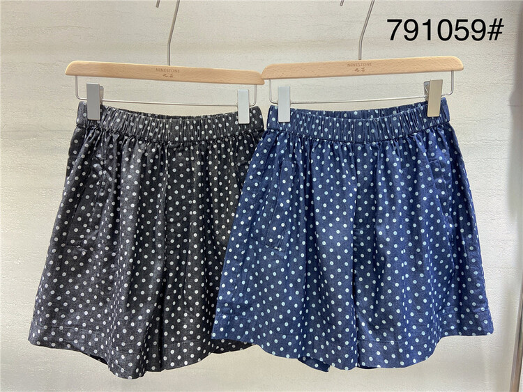 [ninestone nine stones] wave point elastic waist comfortable casual shorts 791059\l