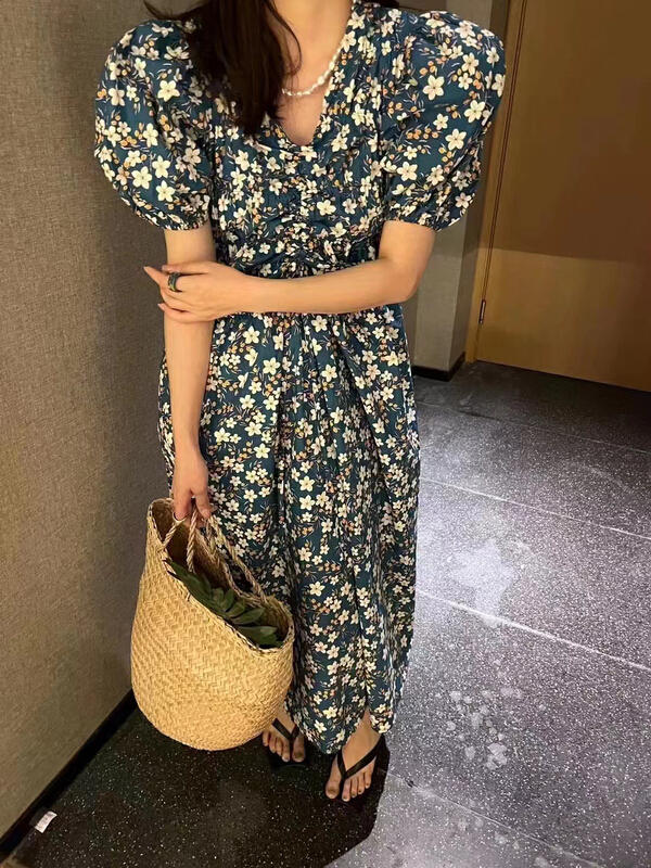 In early summer! [mi ni] vintage floral dress 2829\pcz