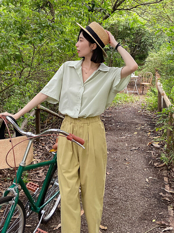 [secondtime] Korean simple short sleeve shirt 5237\xj