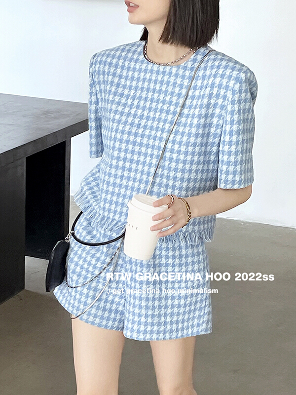 [gracetina Hoo] small fragrance design tassel suit tz2139\zxl