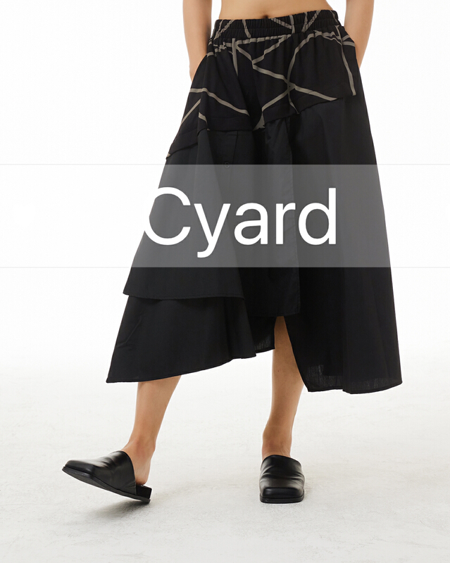 [cyard] loose multi-layer color blocking skirt 90221\l