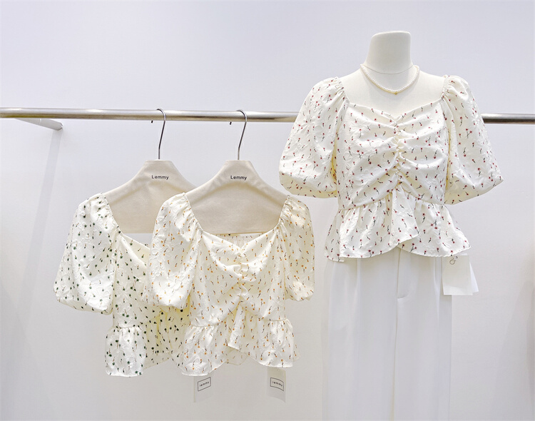 [Lemmy] square neck printed waist shirt 8611\hbx