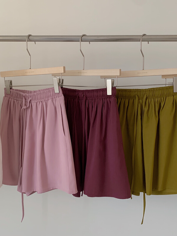 [miss miss home] Korean drawstring casual casual casual shorts w128