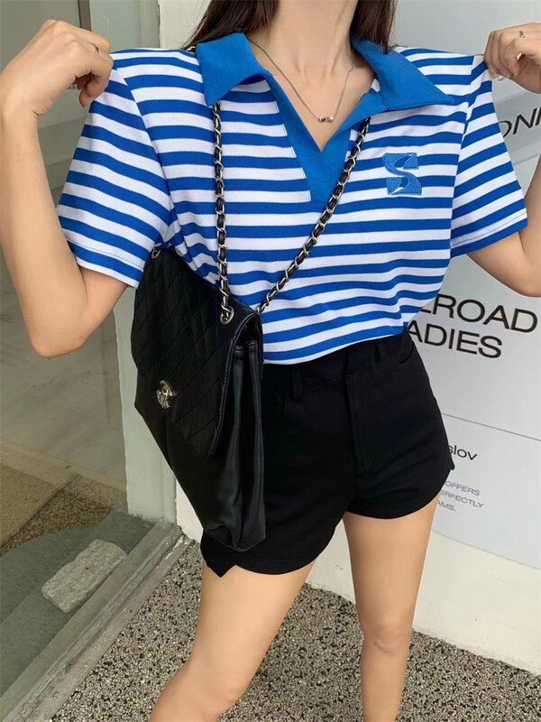 [an studio] short comfortable Korean polo collar shirt ys1-8831\l