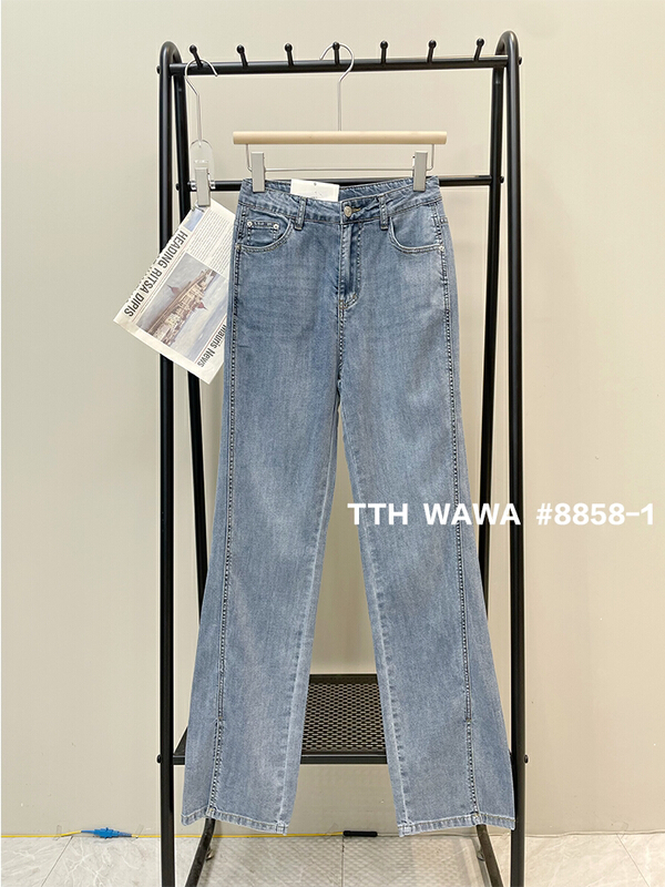 Original price 100.99! [Wawa] Korean version of versatile jeans 8858-1\l