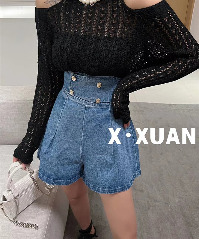 [x.xan] high waist solid loose jeans 2337\pcz