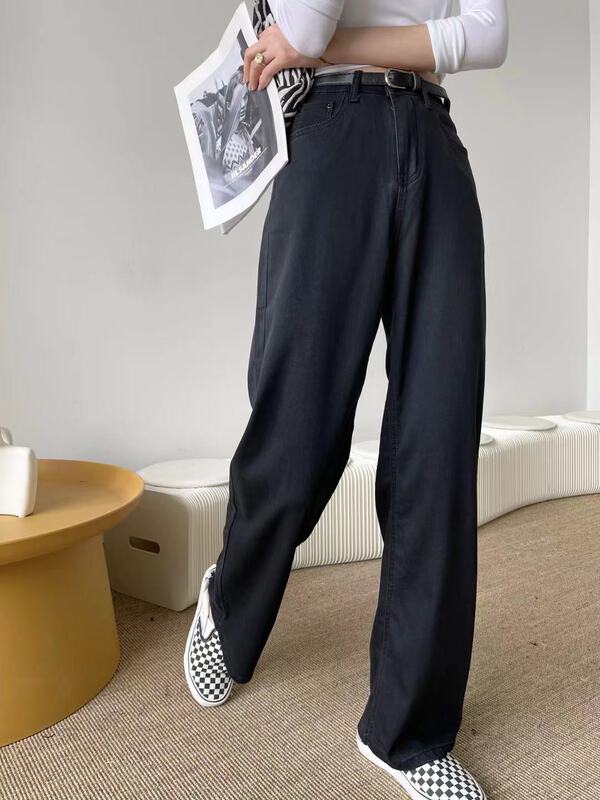 New in early summer! [mi&co Wu] fashion temperament versatile loose jeans (with belt) tb2509\hjy
