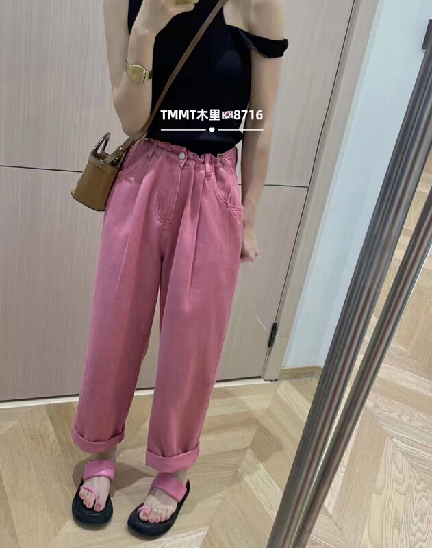 [jiajiatmmt Muli] Retro High waist straight tube Harlan jeans 8716\l
