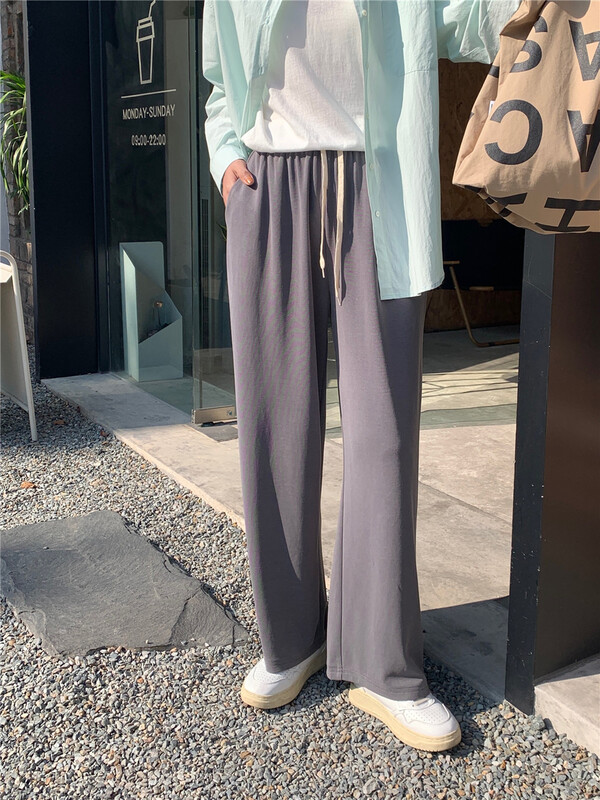 [feeding] simple and versatile elastic waist tie casual pants 8835-d5\cqw