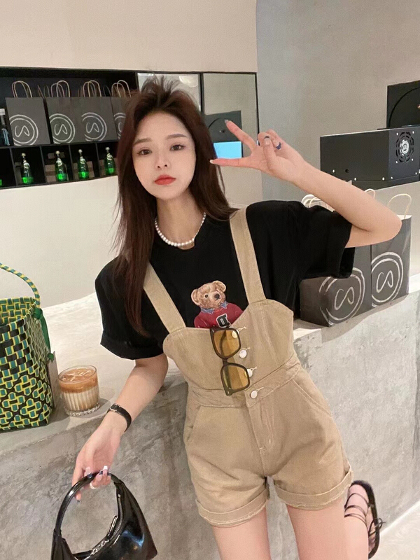 [m2+] Korean aging denim suspenders 8127\\wtt