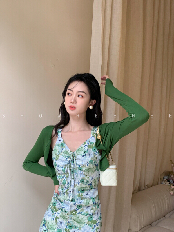 [xiuxixi] fashionable simple solid color knitted cardigan y22-047\jhy