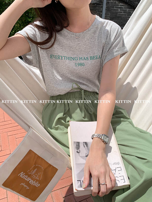 [Kittin] Korean Casual Short Sleeve T-shirt 385\xyy