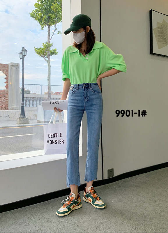 New year in early spring! [Mina] stretch smoke tube versatile jeans 9901-1\lsw