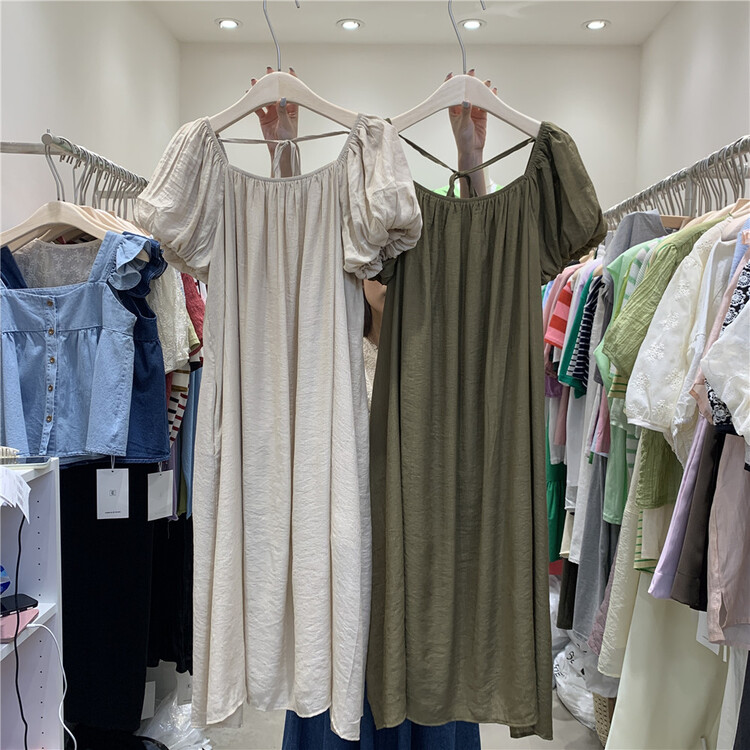 【E】 Tencel cotton loose simple dress j048\xyy