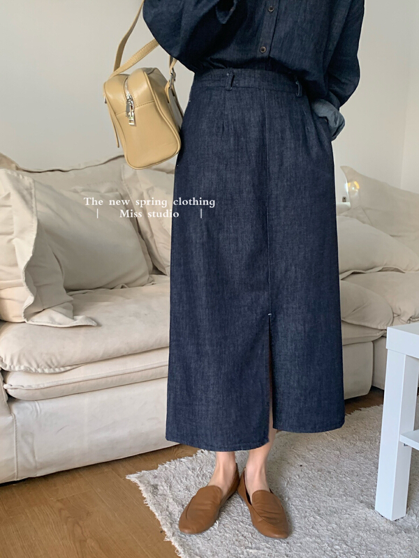 New year in early spring! [miss miss home] wash jeans split skirt 8y010\zsy