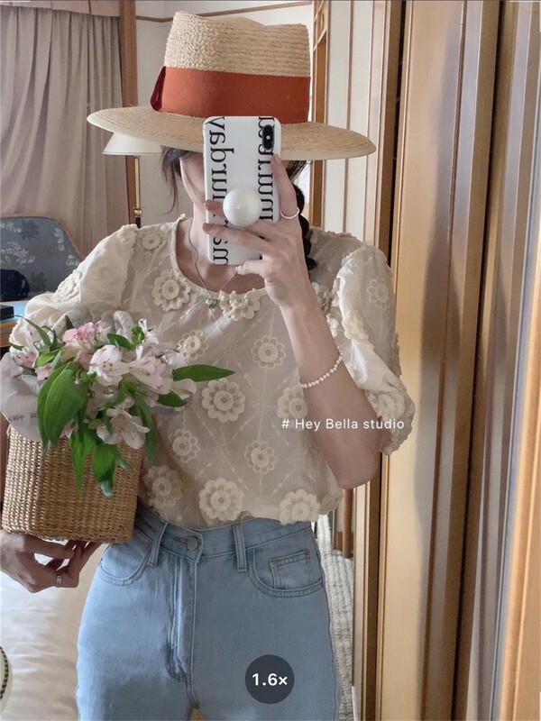 [hey Bella] round neck Pullover comfortable shirt ys1-1585\ll