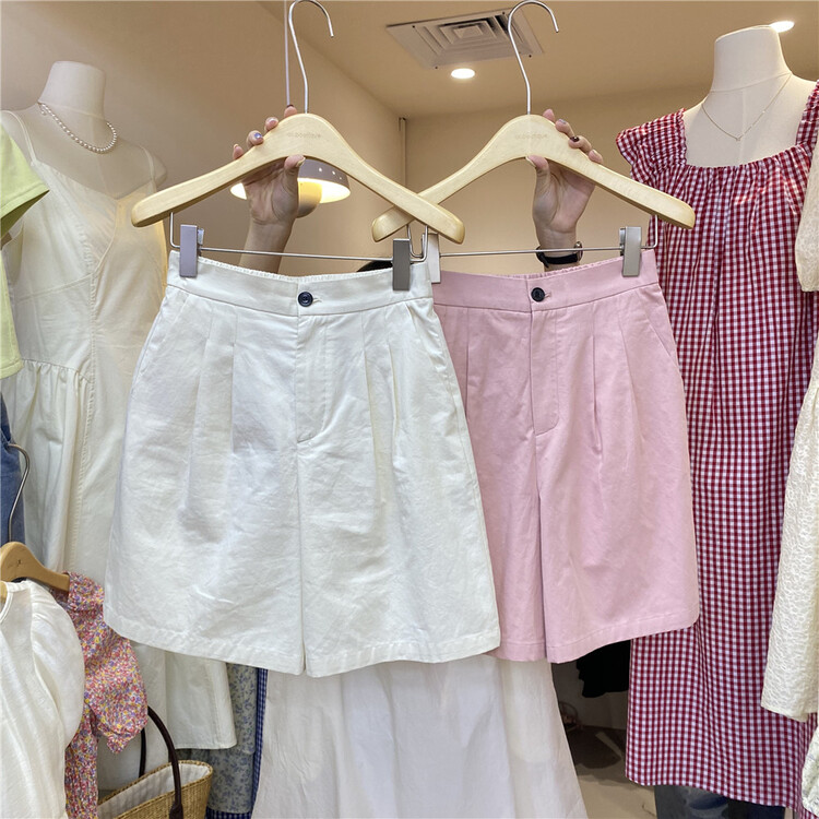 [cepar] basic versatile elastic waist casual shorts 7222\hjy