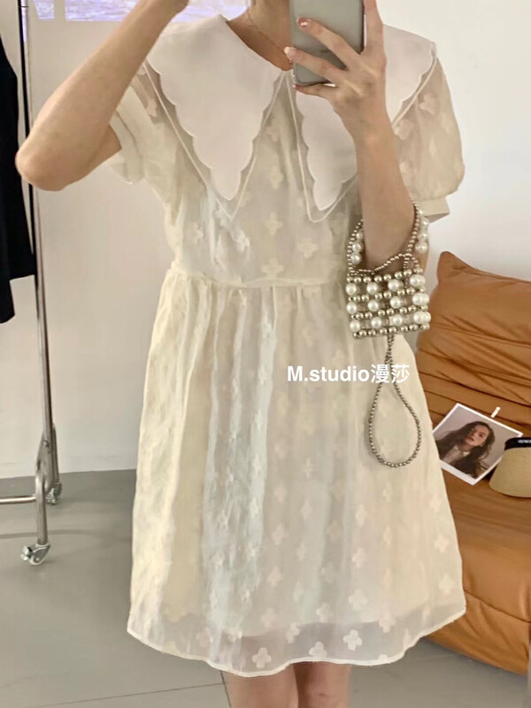 [MSTUDIO MANSA] large lapel lady dress 6708\ll