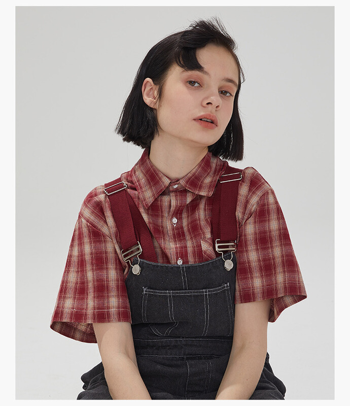 [hua+] Check Design Japanese shirt 7272\lsw