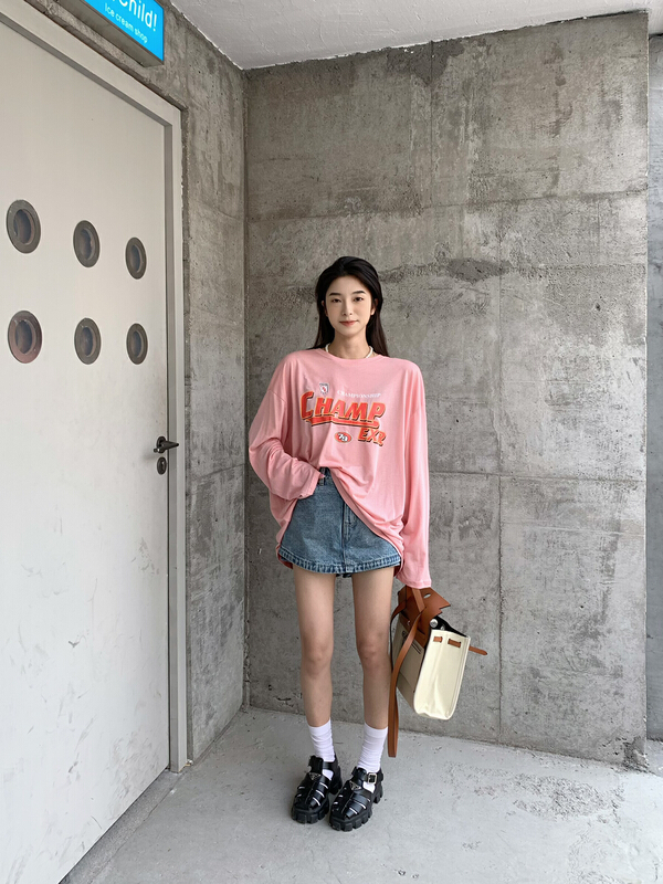[rainbow] contrast letters split back sun shirt 08133\wtt