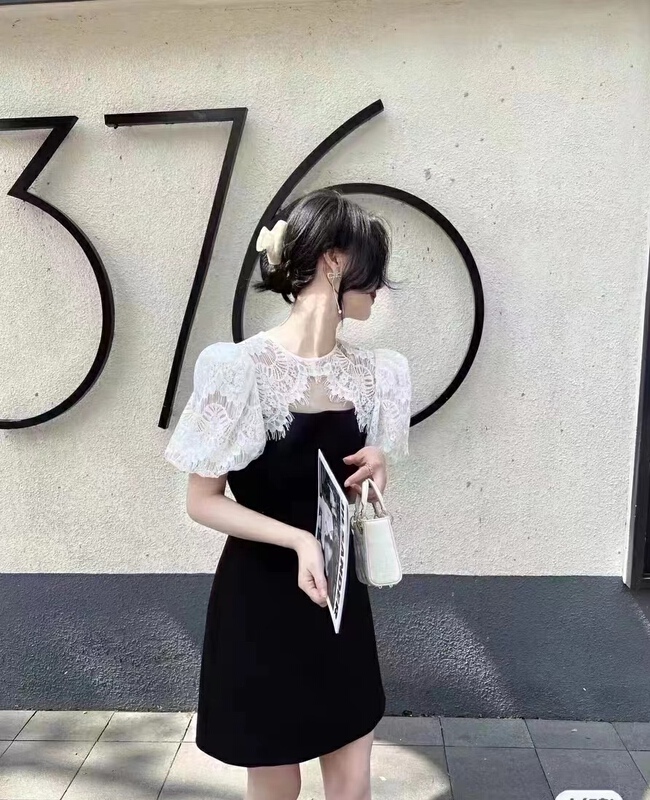 [Han C family] Korean lace stitched lady dress 6401\pcz